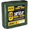Core Tarps Heavy Duty Tarp, 12 ft L x 0.5 mm H x 10 ft W, 10 Mil, Green/Black, Polyethylene CT-603-10X12 - alternate 1